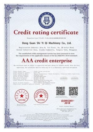 Certificate of Dongguan Yiqi Machinery Co., Ltd (3)