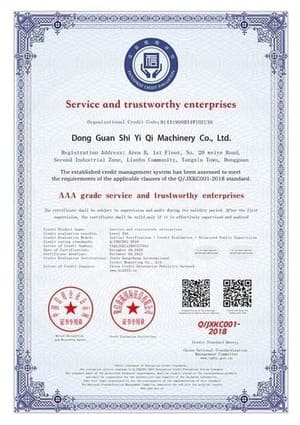 Certificate of Dongguan Yiqi Machinery Co., Ltd (5)