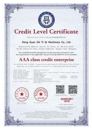 Certificate of Dongguan Yiqi Machinery Co., Ltd (8)